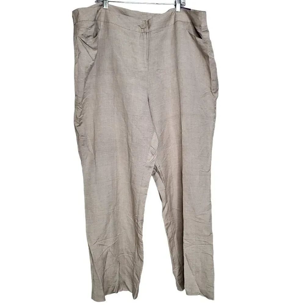 Lane Bryant Linen Blend Clasic Trouser Size 26